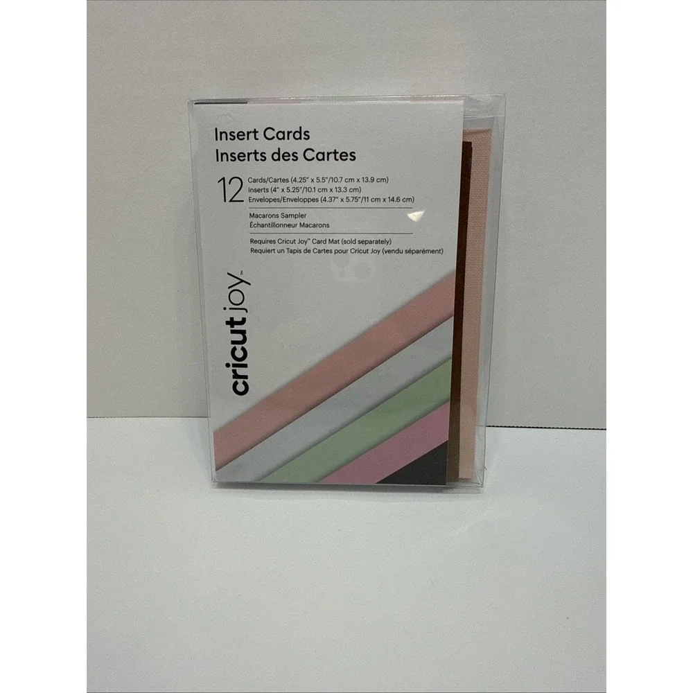 Cricut Joy 12 Pk Insert Cards Macaron Sampler Pastel Colors, Inserts & Envelopes